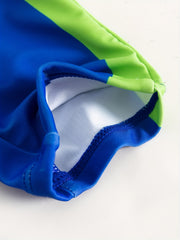 Kids Sun Protection Zip Up Onesie Swimsuit Short Sleeved