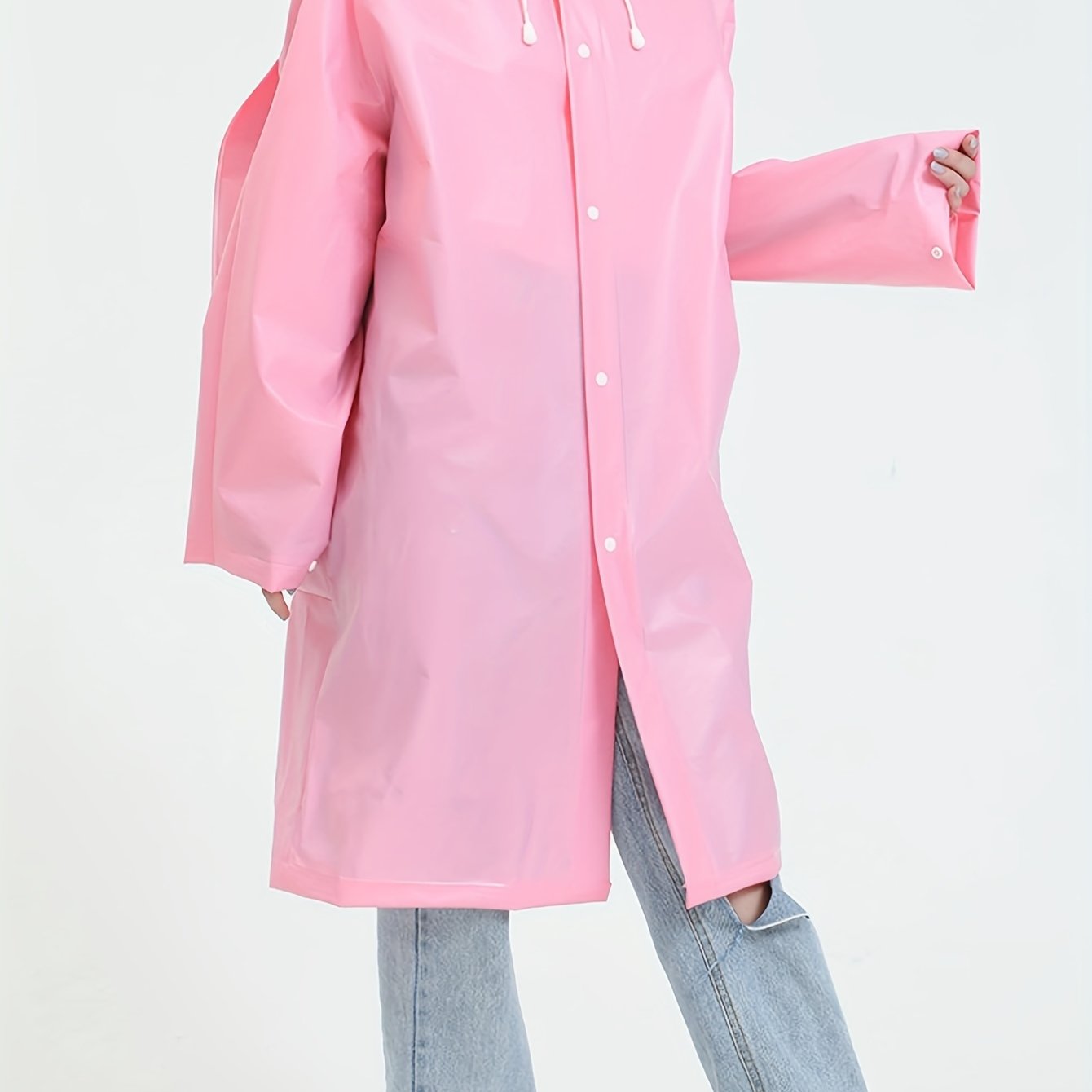 Hooded Waterproof Rain Poncho Full Body Anti Rain Long Raincoat