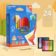 36pcs Triangular Crayon Set with Case for Toddlers - Non Toxic