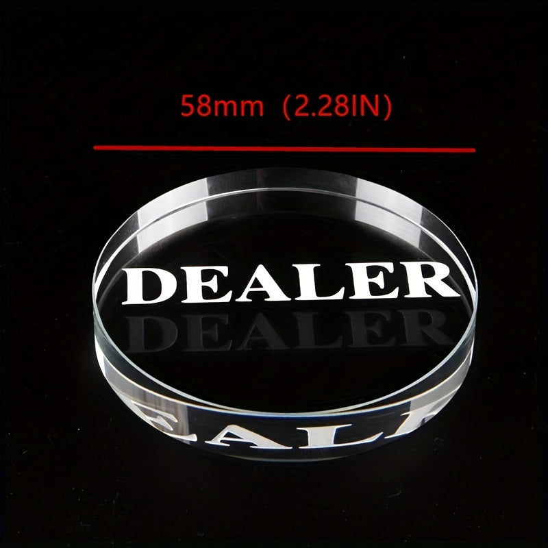 1pc 10mm Transparent Artificial Crystal Poker Game Match Accessories