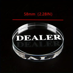 1pc 10mm Transparent Artificial Crystal Poker Game Match Accessories
