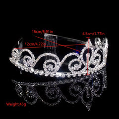 Rhinestone Headband Band Queen Crown Tiara Bridal Wedding Hair