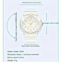 SANDA Unisex Sport Watch 5ATM Shock Resistant Mint Green TPU Str