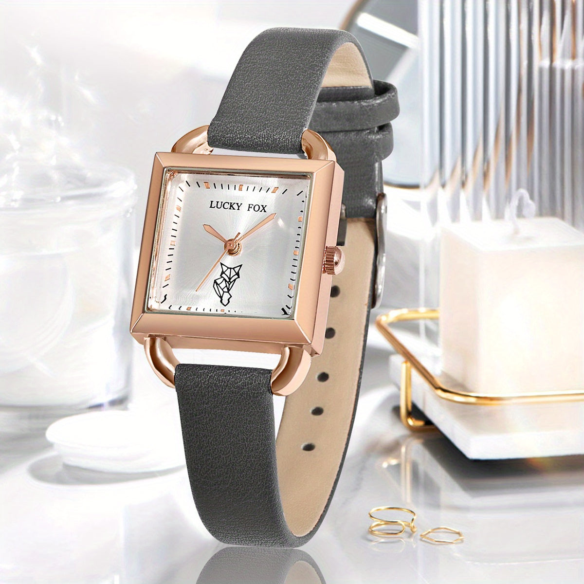 Teen Square Compact Girls Watch Quartz