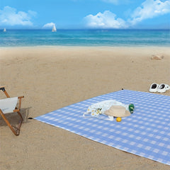 Beach Mat Portable Sand Proof with Fixing Nails - Ideal for Hiking & Travel