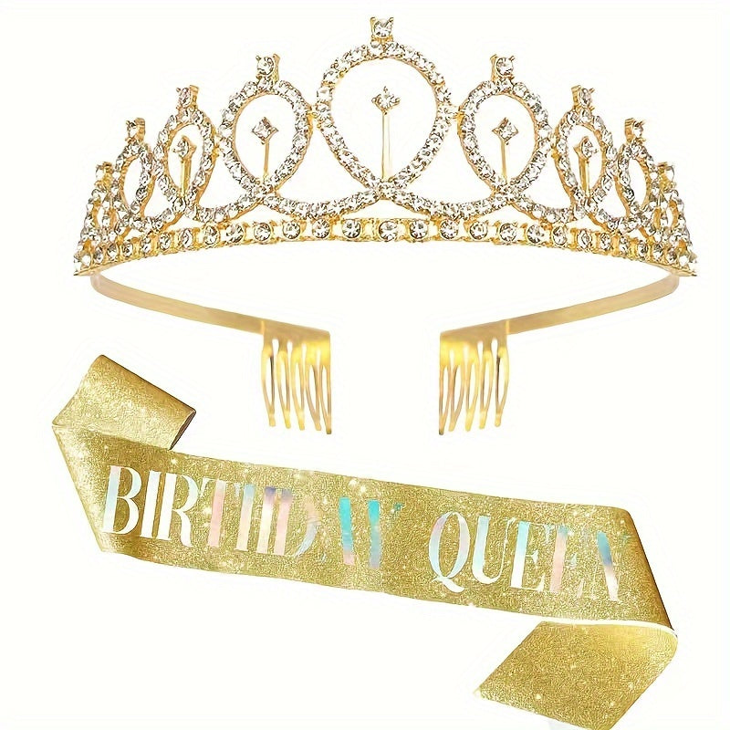 Princess Crown Hair Hoop Birthday Party Headdress Dance Accessories