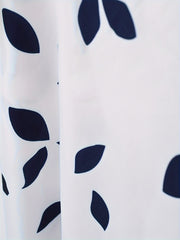 Leaf Print Three Quarter Sleeve Loose Fit Dress