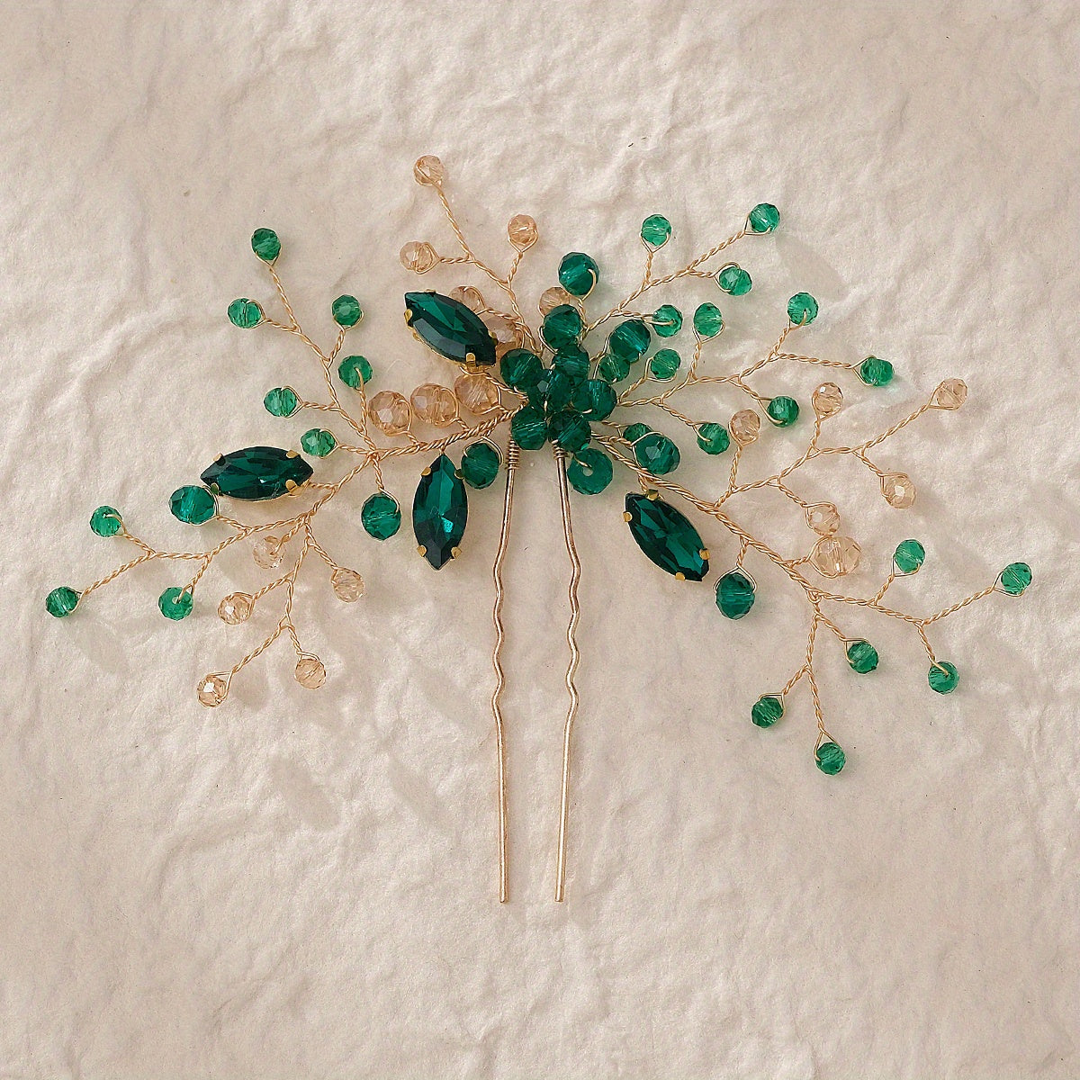 Vintage Crystal Hairpin U shaped Hair Pin Jewelry