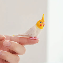 Realistic Cockatiel Bird Figurine PVC Collectible Model Home Decor