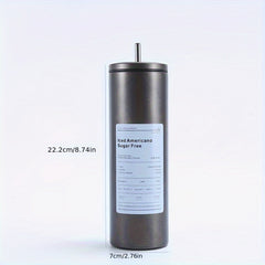 304 Stainless Steel Straw Coffee Cup Double Layer Vacuum Insulation