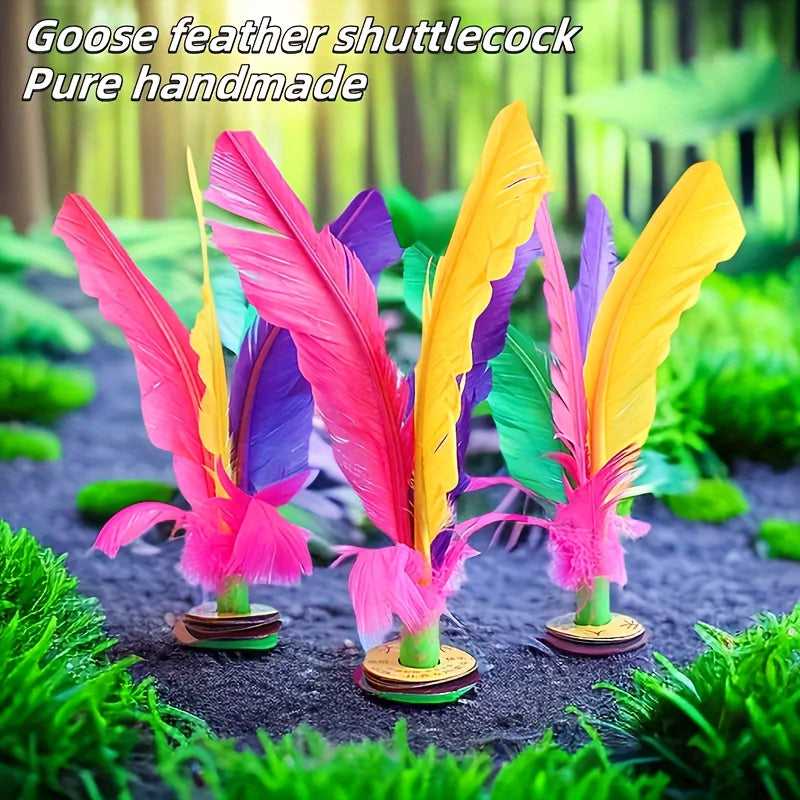 Chinese Jian Zi Colorful Feather Kick Shuttlecock for Exercise