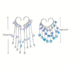 Mermaid Princess Tassel Ear Cuff Earrings for Girls
