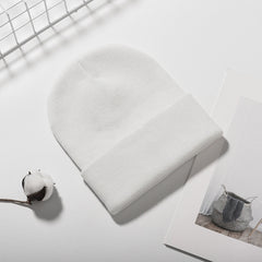 Unisex Acrylic Knitted Beanie Hat Autumn Winter Warm Cap