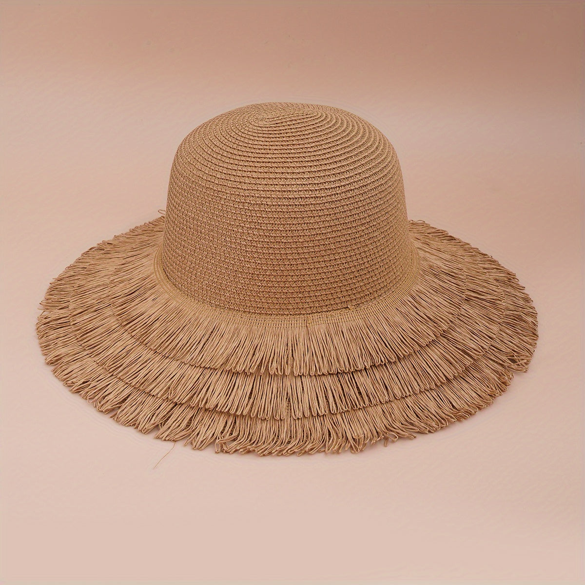 Straw Sun Hat with Tassel French Style