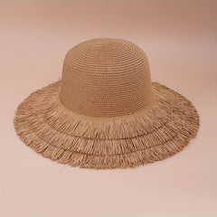 Straw Sun Hat with Tassel French Style