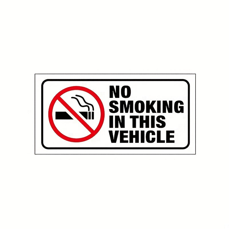 5pcs No Smoking Stickers 10x16.5 cm - Laminated UV Resistant Decal Label
