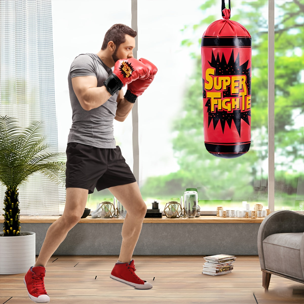 Household Hanging Sandbag Boxing Training Equipment