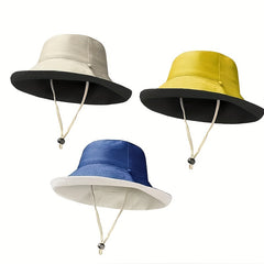 UV Protection Sun Hat Solid Bucket Hat Women Sunshade Fishing Boonie Hat