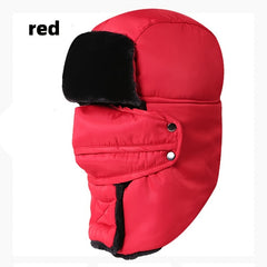 Men's Winter Hat With Mask Neck Guard Warm Cotton Hat