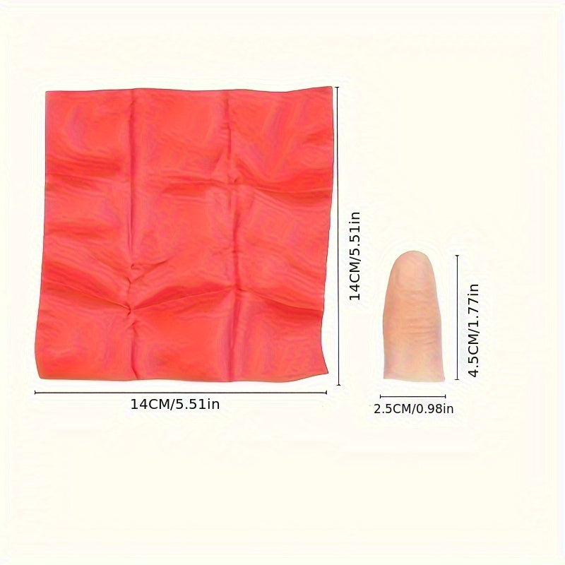 Red Rubber Finger Scarf for Magicians and Performances