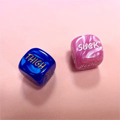 2pcs Pearl Pattern Dice Pink Tabletop Outdoor Games