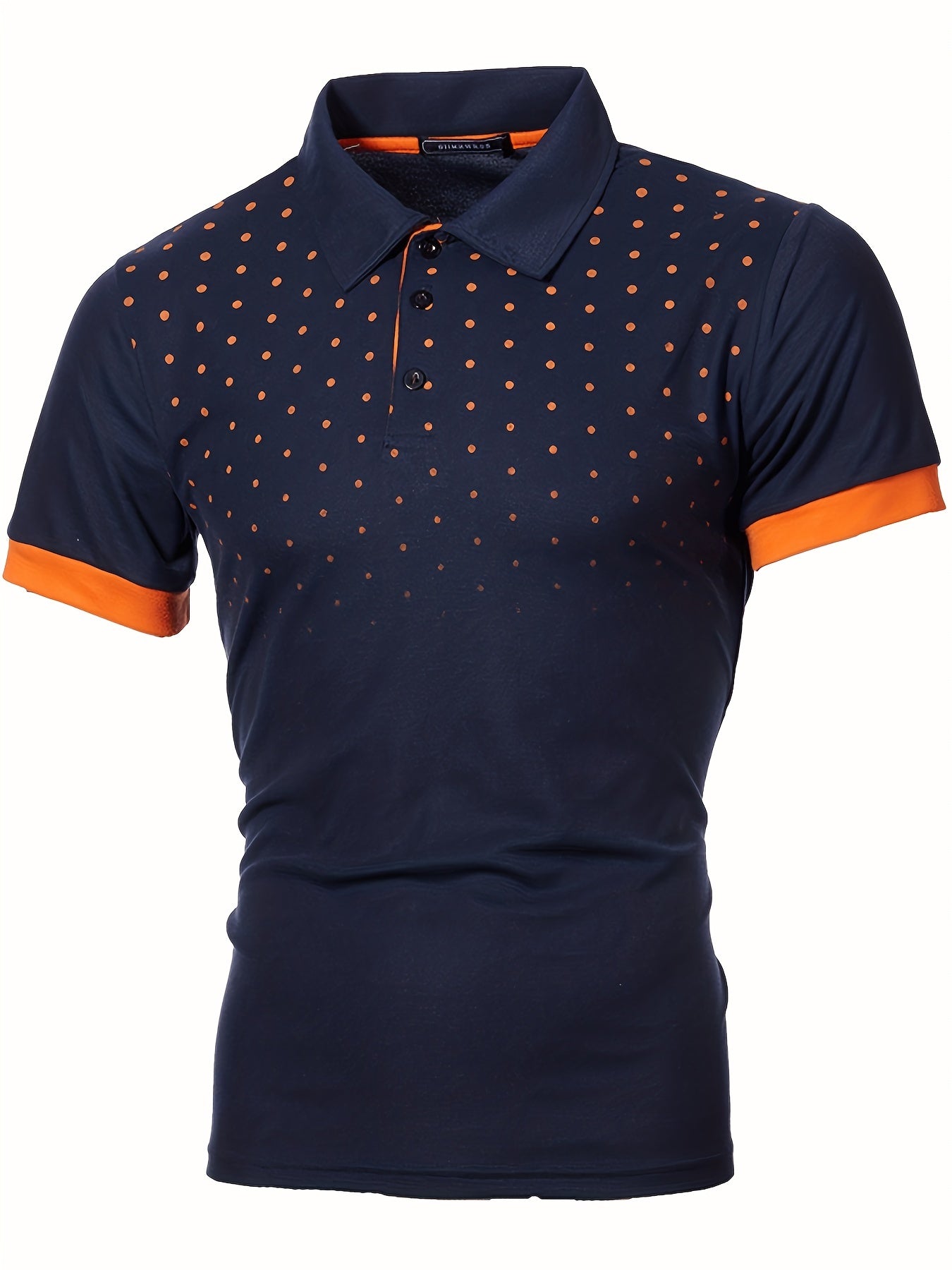 Vintage Men's Orange Speckled Shirt Casual Stretchy Stylish