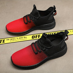 Men's Block Knitted Breathable Sneakers For Running