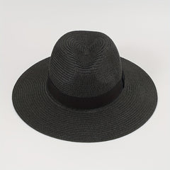 Men's Wide Brim Straw Fedora Jazz Hats