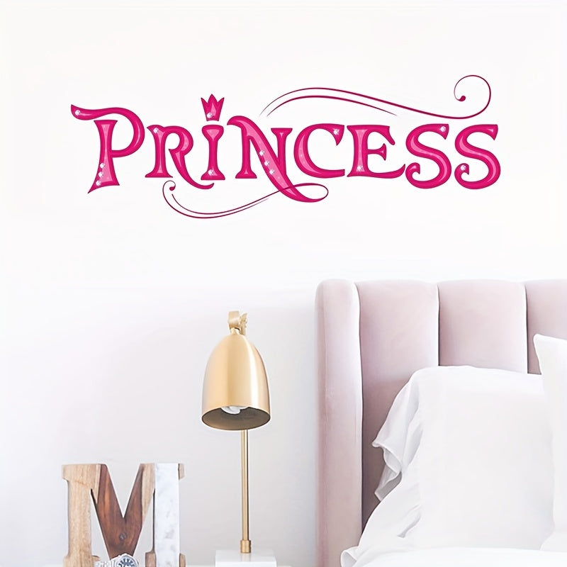 Princess Slogan Sticker - Removable Waterproof Vinyl for Room Decoration
