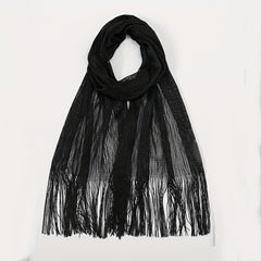 Glitter Tassel Shawl Solid Thin Wrap Cape Classic Decorative Shawls