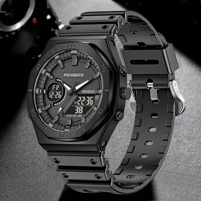 Women's Chronograph Dual Display Waterproof Sports Watch