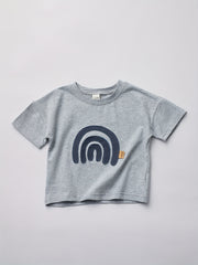 Toddler Rainbow Print T shirt Loose Casual Baby Boys & Girls Summer Tee Top