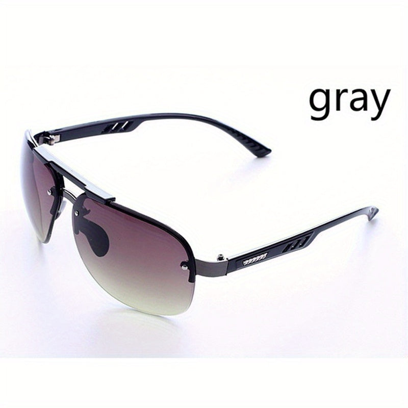 UV 400 Protection Rimless Sunglasses Men's Driving Glasses