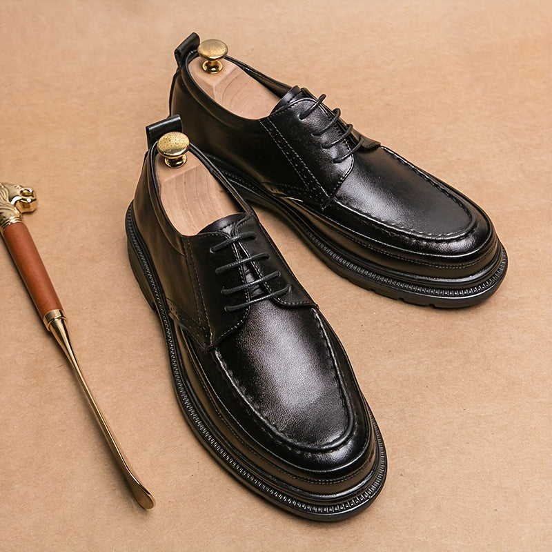 Men's Preppy Style Derby Lace Up Shoes - Business Formal Events