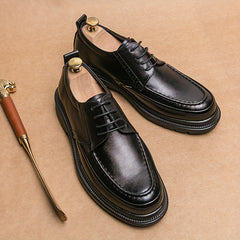 Men's Preppy Style Derby Lace Up Shoes - Business Formal Events
