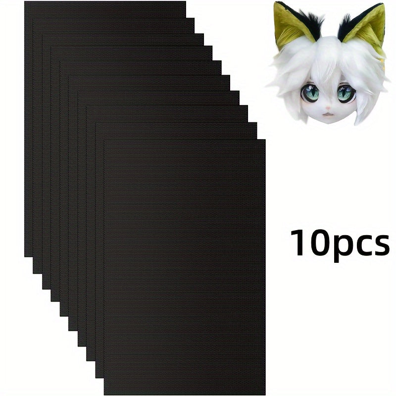 10pcs Waterproof PVC Eye Mesh Sheets for DIY Therian Masks Fursuits Cosplay