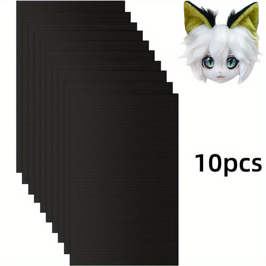 10pcs Waterproof PVC Eye Mesh Sheets for DIY Therian Masks Fursuits Cosplay