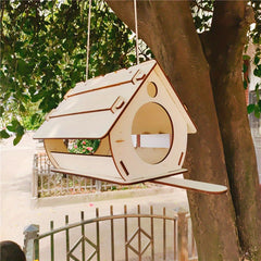 DIY Hanging Wooden Bird Feeder - Attract Wild Birds to Your Garden