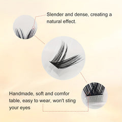 140pcs Cluster Lashes DIY Eyelash Extension Kit D Curling Lashes Glue Bond Seal