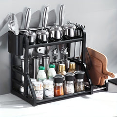 2 Tier Spice Rack Organizer for Kitchen Countertop Storage