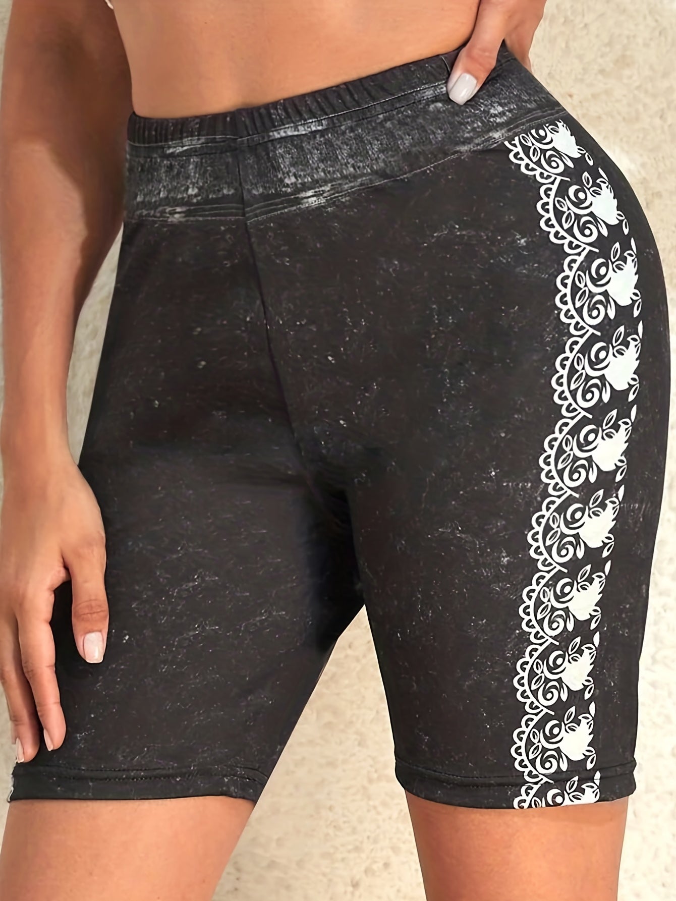 Floral Print High Waist Leggings Sexy Skinny Stretchy Leggings For Summer Women
