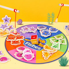 Wooden Fishing Toy: Colorful Shape Matching Game for Kindergarten
