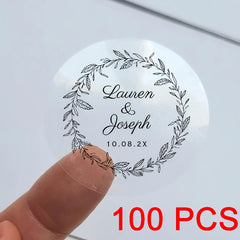 100pcs Wedding Flower Name Stickers