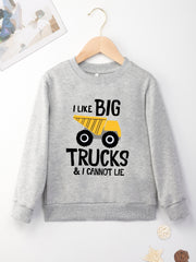 Boys' Hooded Truck Print Soft Top