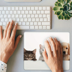 Cat And Dog Pattern Square 20x24cm Mousepad