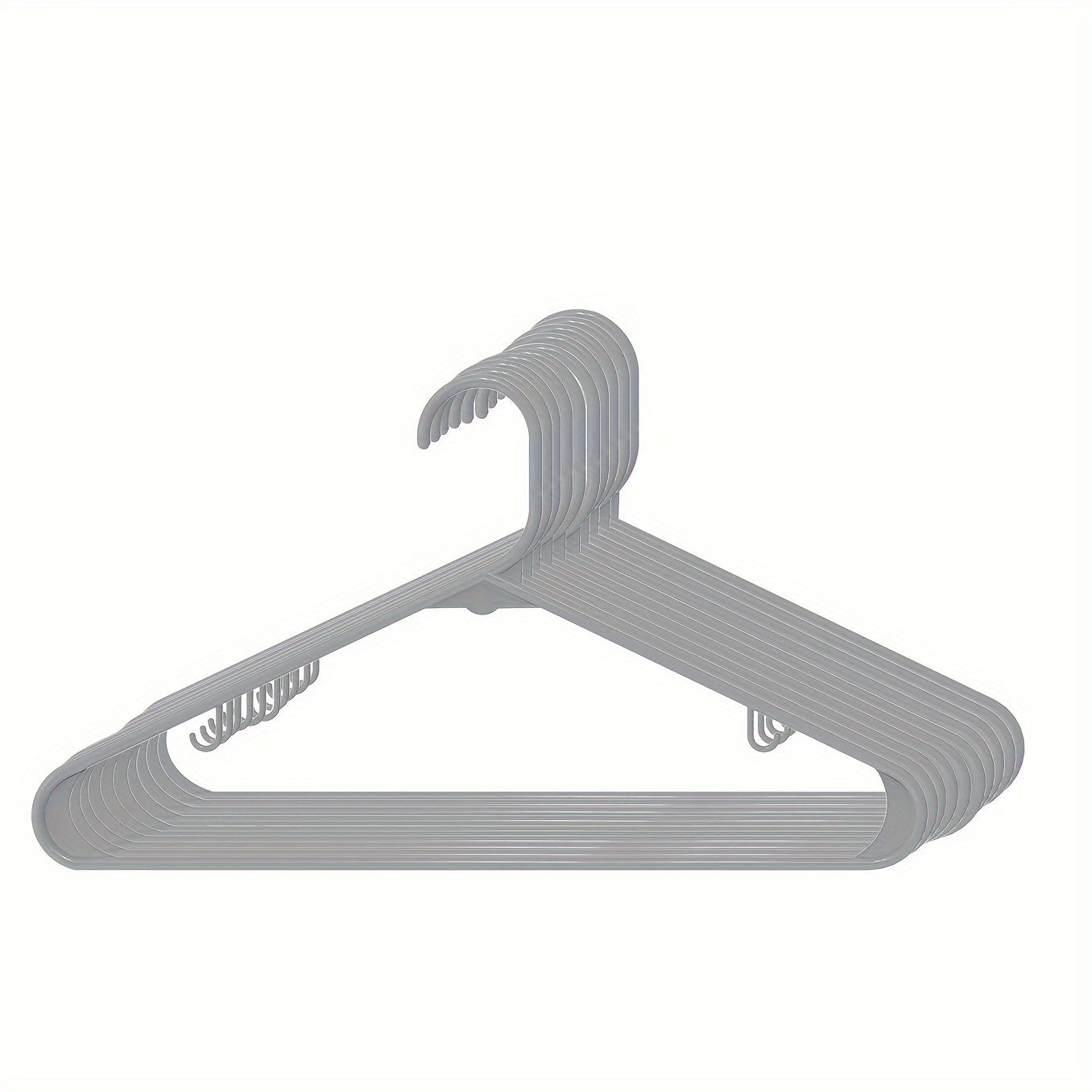 10pcs Non-slip Plastic Clothes Hangers Heavy Duty Clothes Racks