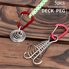 5pcs Stainless Steel Ground Nails for Plank Decks & Camping Tents