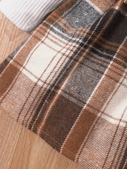 Baby Girl's Casual Plaid Dress Long Sleeve
