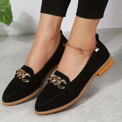 Women's Chain Decor Sneakers Casual Slip On Outdoor Shoes