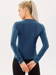 Women's Crew Neck Fleece Thermal Long Sleeve Shirt